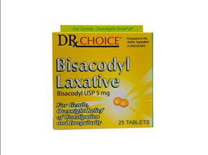 DRxChoice Bisacodyl Laxative (6 pack= 150 Tablets)