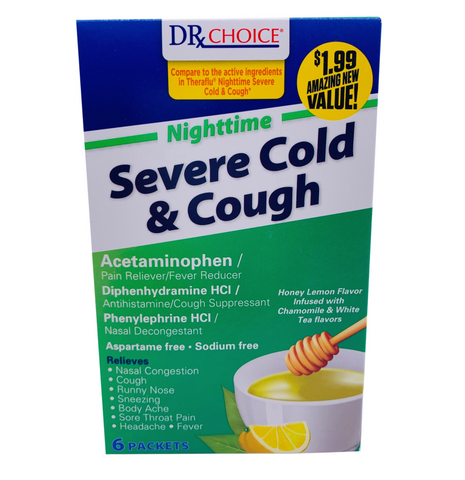 DRxChoice Nighttime Severe Cold & Cough (3 Packets)